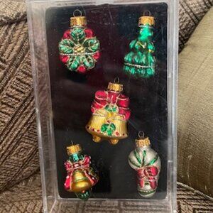 Unique Treasures Glass Ornaments-Set of 5 ornaments